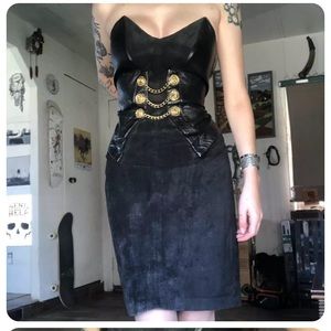 Michael Hoban vintage leather dress